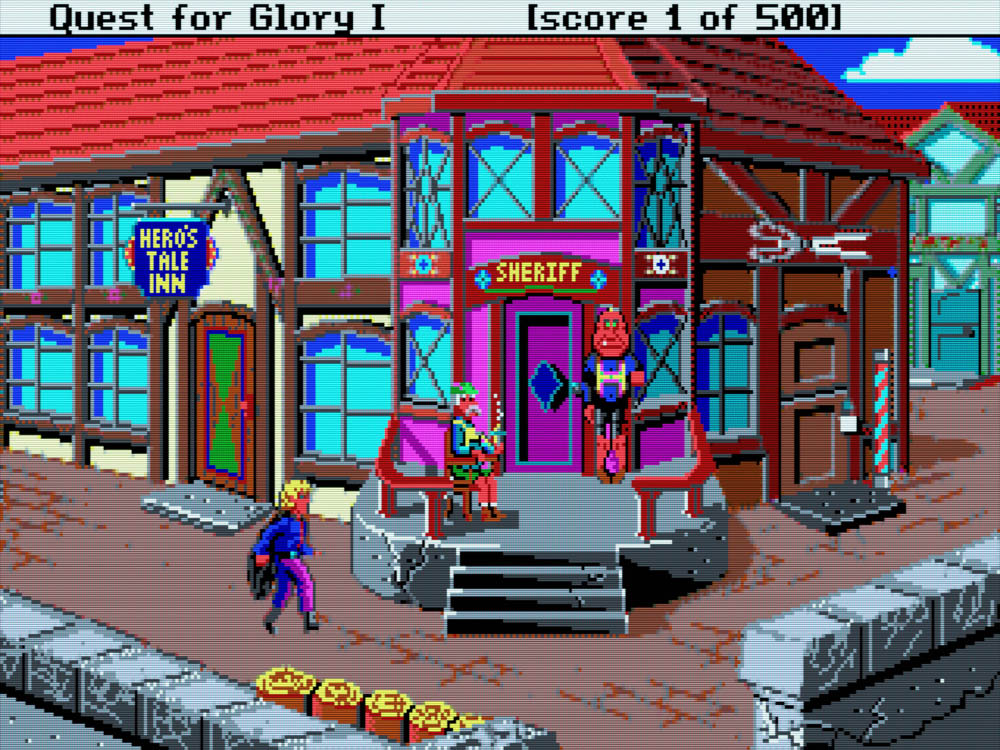 Quest for Glory: So You Want to Be a Hero (EGA on VGA with CRT shader, dedithered)