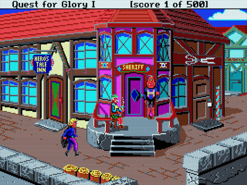 Quest for Glory: So You Want to Be a Hero (EGA on VGA with CRT shader, original)