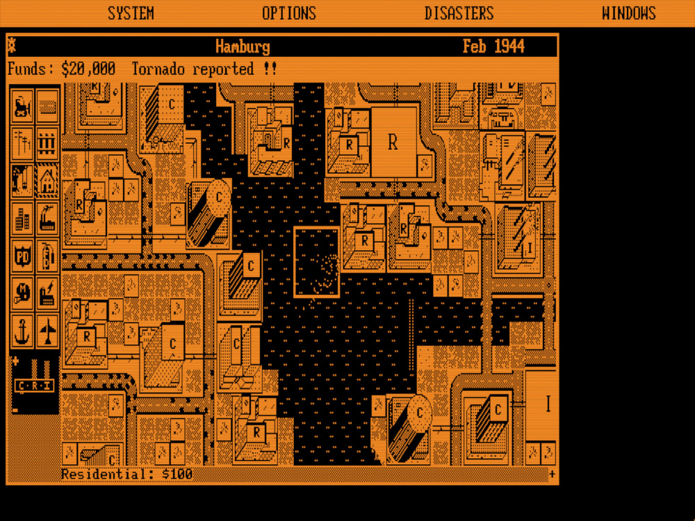SimCity (Hercules with CRT shader, original)